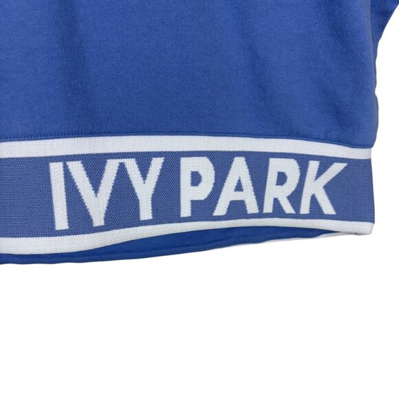 Ivy Park - Beyoncé Blue & White Cropped Backless Sleeveless Hoodie Women's XL - Picture 5 of 5